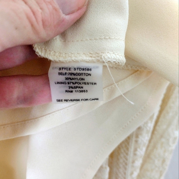 New Pure Sugar Cream Lace eyelet Dress XS - Picture 5 of 5